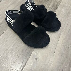 UGG furry sandals